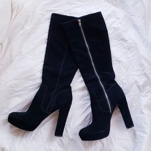 Michael Kors Suede Knee High Heeled Boots